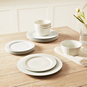 Hotel Collection Fluted 12 Pc. Dinnerware Set, Service for 4